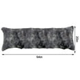 thumbnail image 3 of JeashCHAT Extra Soft Body Pillow Cover with Zipper Closure, Luxury Shaggy Plush Pillowcase for Bed Couch, Long Pillow Shams for Adults Men Women Mother Wife, 20x54 inches, Gray, 3 of 8