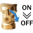 thumbnail image 4 of Garden Hose Shut Off Valve Solid Brass Heavy Duty 3/4 Inch Flow Control 4 Pack, 4 of 7