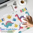 thumbnail image 4 of Long Mouse Pads for Desk,White Dinosaurs ROAR Pattern Desk Mats on Top Of Desks, Desk Mouse Pad Extra Large with 3mm Non-Slip Base and Stitched Edge for Gaming,Office,Work,Home 31.5"x15.7", 4 of 6