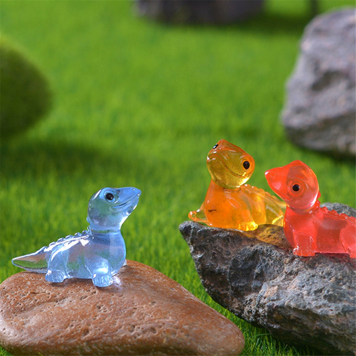 Lot De 36 Figurines Lézards Phosphorescentes En Résine - Miniatures Déco Jardin, Maison - 2,5 Cm