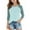 A152 Light Blue, variant on 3/4 Sleeve Tops for Girls Raglan Leopard Print Crew Neck T Shirts Trendy Casual Cute Y2K Kids Toddler Clothes Teen Tee Shirts Fall Outfits, Size 4-15
