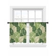 thumbnail image 6 of Green Leaves Sheer Curtains for Living Room Bedroom Vintage Summer Tropical Leaf Floral Sheer Curtains 54 Inch Long 2 Panels Set Light Filtering Curtain Window Treatments Drapes for Dining Room, 6 of 6