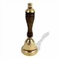 thumbnail image 3 of Solid Brass 6" School bell with Wooden Handle Hand Bell Multipurpose Call Service Bells High Polished Metal, 3 of 4