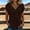 Brown, variant on White Womens Casual Boho Blouse 100% Cotton Wrap V Neck Rolled Short Sleeve Loose Fit Top,Size M