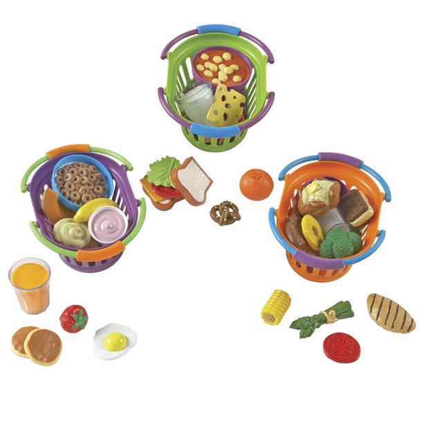 Learning Resources New Sprouts Breakfast, Lunch and Dinner, 3 Baskets