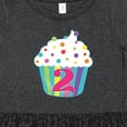 thumbnail image 4 of Inktastic 2nd Birthday Cupcake Girls Toddler Dress, 4 of 5