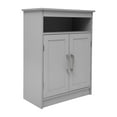 thumbnail image 2 of Emma + Oliver Bathroom Storage Cabinet Organizer with Adjustable In-Cabinet Shelf, Two Magnetic Closure Doors, and Upper Open Shelf in Gray, 2 of 11