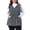 Dark Gray, variant on Women's Plus Size School College Anorak Utility Vest Drawstring Lightweight Sleeveless Cargo Hooded 3X Navy Blue