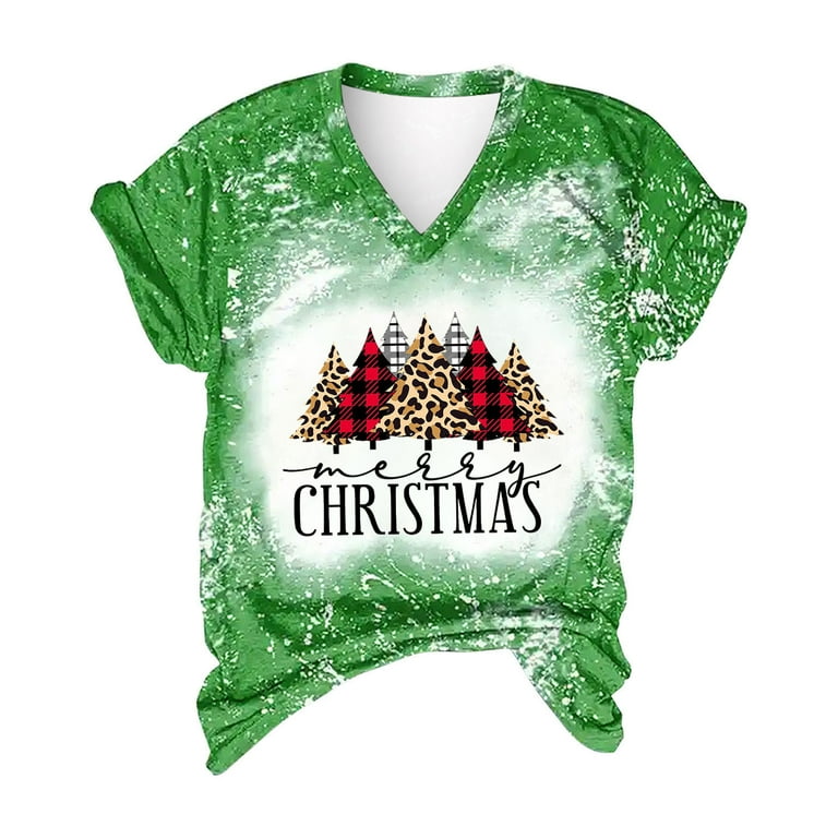 v neck christmas t shirt