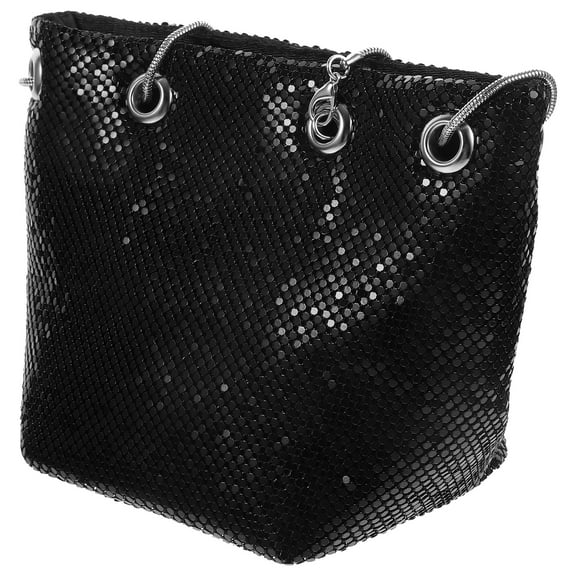 Masteelf  Fashion Bucket Bag Women Inflatables Hooded Props Sequin Woman Miss Black