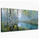 thumbnail image 1 of Pintura paisajística artesanal con texturas y luz dorada del sol, ideal para decorar salas de estar, dormitorios, baños y oficinas domésticas con un ambiente natural sereno., 1 of 6