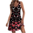 thumbnail image 1 of Vestidos de Verano con Cuello en V para Mujeres 2025 Casual con Bolsillos Boho Beach Camisetas Vestido Tanque Suelto, 1 of 7