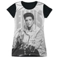 thumbnail image 2 of Elvis Presley Play Me A Song Junior Women's Sublimated T-Shirt White, 2 of 4