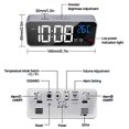 thumbnail image 2 of ZHAOCHENG Reloj despertador digital LED con puerto USB y carga (plateado), 2 of 5