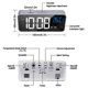 thumbnail image 2 of ZHAOCHENG Reloj despertador digital LED con puerto USB y carga (plateado), 2 of 5