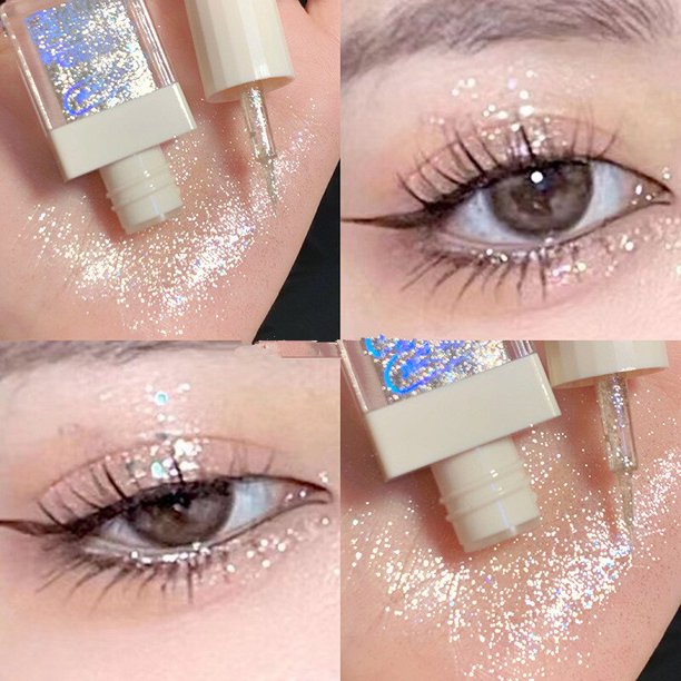 Sombra de ojos líquida, brillo de lentejuelas, pigmento nacarado, gusano de seda, impermeable, duradero, cosmético de ojos brillante Gao Jinjia LED
