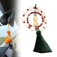 thumbnail image 6 of jiaping Wood Buddha Car Hanging Pendant with Tassel 21.6inch Long Interior Accessory Dark Green Tassels, 6 of 9