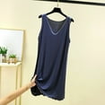 thumbnail image 3 of Kureaily Women's Summer V Neck Sleeveless Nightgown Comfortable Sleepshirt For Home Relaxation Basic Solid Color Sleepwear Casual Sleepwear, 3 of 5