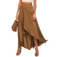 thumbnail image 3 of Nlife Women High Waist Ruffle Irregular Tulip Hem Draped Skirt, 3 of 7