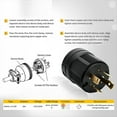 thumbnail image 4 of Enchufe/Conector de Bloqueo de 30 A para Generador, NEMA L14-30P y L14-30C, 125/250 V, 3 , 4 Cables, Conexión A , Reemplazo Eléctrico., 4 of 5