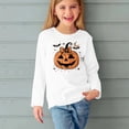 thumbnail image 2 of Odeerbi Kids Girls Fall Winter Basic Layering T-Shirt Halloween Basic Tees 3-14 Years Kids Long Sleeve Shirt Halloween Pullover Base Layer Shirts Kids Clothes Orange, 2 of 5