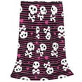 thumbnail image 2 of Salouo skull with hearts Print Bed Blankets, Flannel Blanket Comfortable Air Conditioning Blanket Lightweight Blanket for Sofa Bed Travel & Couch-40"x30", 2 of 7