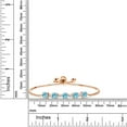 thumbnail image 3 of Gem Stone King 2.82 Ct Round Blue Apatite White Topaz 18K Rose Gold Plated Silver Tennis Bracelet for Women, 3 of 4