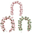 thumbnail image 1 of Attractive Artificial Rattan Convenient Faux Silk Flower Decorative Red Fruit Hanging Vine for Christmas, 1 of 8