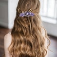 thumbnail image 4 of HONITANO 2Pcs Glitter Crystal Hair Barrettes with Rectangular Rhinestone Design for Everyday Or Bridal Hair Accessories, 4 of 6