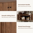 thumbnail image 6 of Fluted Corner Wall Cabinet Set of 3, Floating Corner Shelves with Sliding Doors, Wall Storage Organizer for Living Room, 6 of 8