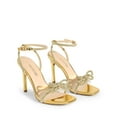 thumbnail image 3 of DREAM PAIRS Women's Double Bowknots Crystal Sandals Clear Slingback Heels Square Toe Shoes for Party Wedding Brielle, 3 of 7