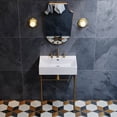 thumbnail image 2 of Claire 24" Console Sink White Basin Brushed Gold Legs with 8" Widespread Holes, 2 of 10