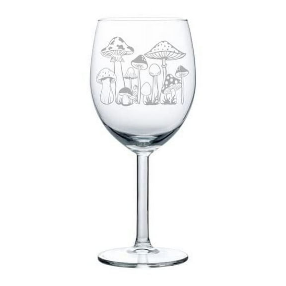 Wine Glass Goblet Mushrooms (10 oz)