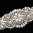 thumbnail image 4 of 2xVintage Nupcial Rhinestone Perlas Apliques Faja Vestido de Novia Cinturón Marfil Sunnimix Faja nupcial de la boda, 4 of 8