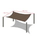 thumbnail image 3 of Vela rectangular con sombra solar para patio y piscina - Tela HDPE bloqueadora de UV al 95% - Toldo exterior color café, 3 of 5