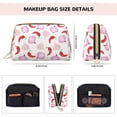thumbnail image 2 of Onion Pattern chili Makeup Bag, Large Capacity Travel Cosmetic Bag for Women Girls- Travel Toiletry Bag Leather Portable Waterproof Makeup Case Organizer with Handle, 2 of 4