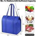 thumbnail image 3 of Insulated Grocery Bags with Zippered top Frozen  Shopping Groceries Travel Insulated Tote Cooler Thermal Bags, 3 of 6