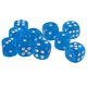 thumbnail image 3 of Dados acrílicos de seis caras de 16 mm para juegos de mesa, juegos de rol, enseñanza de matemáticas Azul, 3 of 9