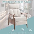 thumbnail image 5 of MOONMISS Linen Upholstered Wood Frame Adjustable Recliner Lounge Armchair for Living Room-Beige, 5 of 8