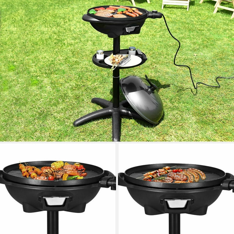 Costway Electric BBQ Grill 1350W Non-stick 4 Temperature Setting Outdoor Garden Camping Costway Electric BBQ Grill 1350W Non-stick 4 Temperature Setting Outdoor Garden Camping
