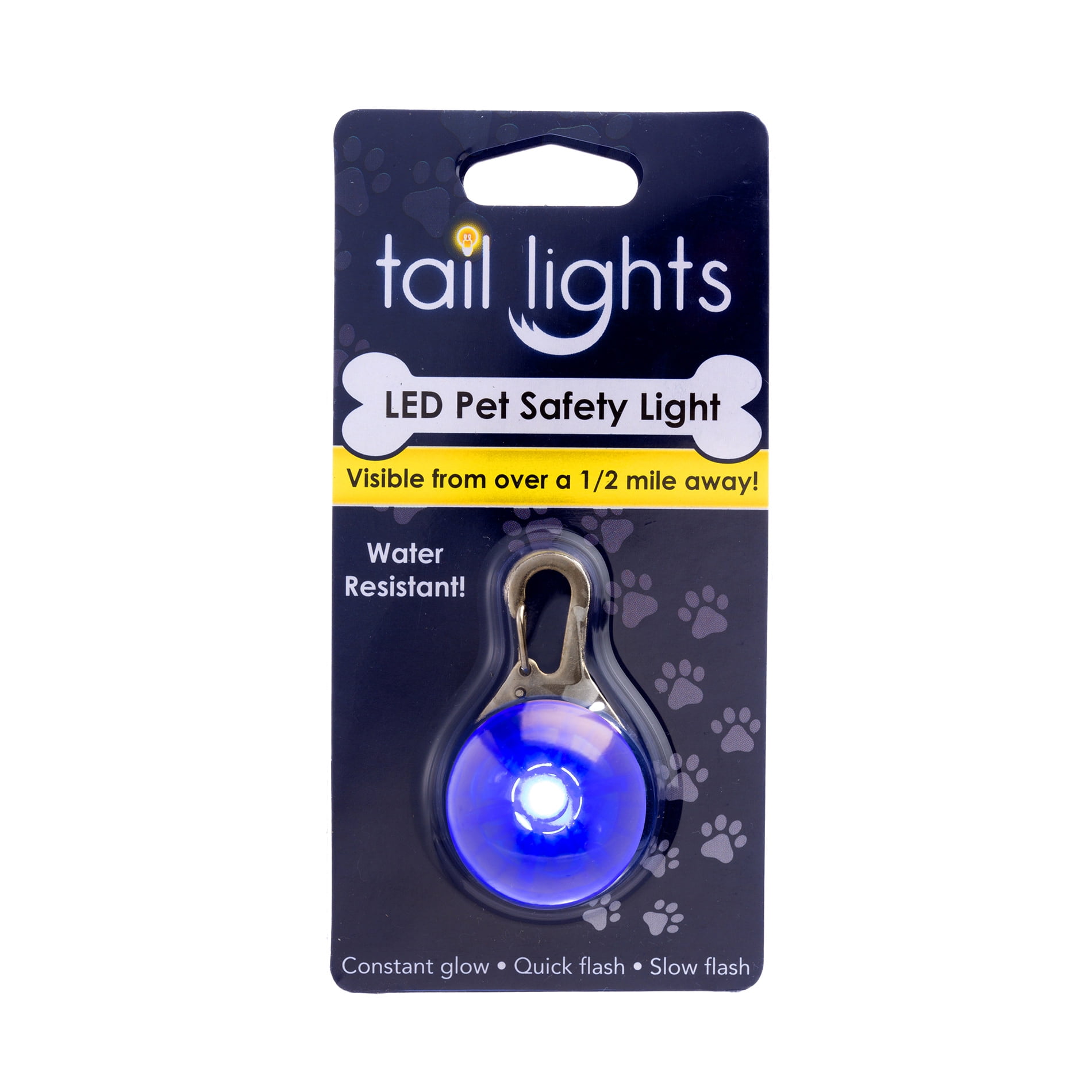 Tail Light LED Circular Collar Charm, Multiple Colors Available