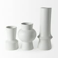 thumbnail image 2 of 17" White Contempo Deco Ceramic Vase, 2 of 5