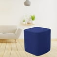 thumbnail image 3 of YWMJZEU Square Storage Stool Ottoman Covers Decorative Furniture Cover Elastic Polyester Dark Blue, 3 of 8