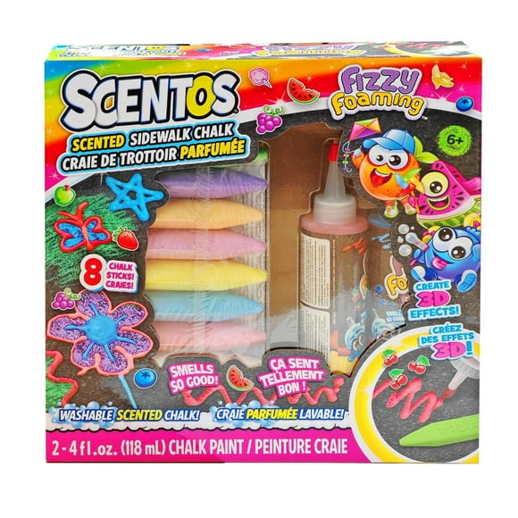 Scentos Scented Fizzy-Foaming Chalk Set, Chalk Set