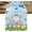 Blue, variant on Easter Table Runner, Washable Cotton Linen Table Runners 36 Inches Long, Spring Colorful Easter Eggs Bunny Butterfly Blue Dresser Scarf Runner for Nightstand/End Tables/Round Tables 13''''x36''''