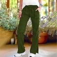 thumbnail image 6 of ShaoRunShi Womens Lightweight Staight Leg Pants Drawstring Elastic Waist Summer Long Pants Beach Vacation Pants, 6 of 6
