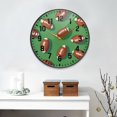thumbnail image 2 of Yayeee Wall Clock Battery Operated 9.5" Silent Quartz Non-Ticking for Living Room Decor, American Footballs, 2 of 8
