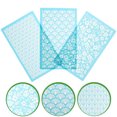 thumbnail image 3 of 3 Sheets Silk Screen Stencil Polymer Clay Stencils Clay Crafting Stencil Silk Screen Template, 3 of 9