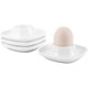 thumbnail image 1 of Ceramic Egg Cups Set of 4, Porcelain Hard Soft Boiled Egg Holder Container w/Base, 1 of 5