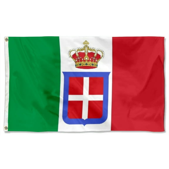 Italy Flag 1861 crowned Polyester 3x5 FT banner